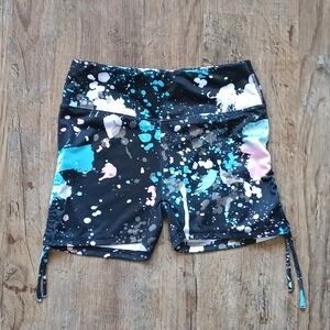 Justice Black Blue & Pink Girls Shorts Size L/12/14